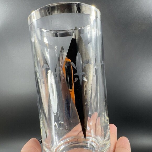 Dorothy Thorpe Silver Harlequin Diamond Fleur de Lis Glasses Highball Barware 4 - Picture 10 of 16